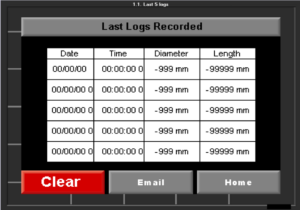 Last 5 logs display